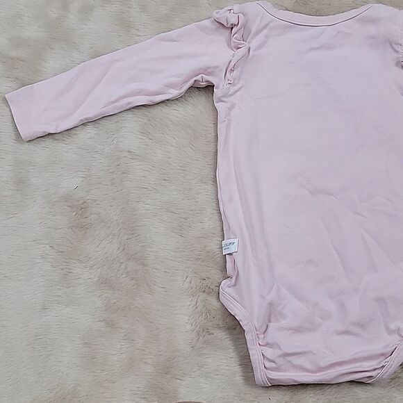 LOULOU LOLLIPOP PINK LONG-SLEEVE BODYSUIT, SIZE 6-12 MONTHS - Picture 5 of 7
